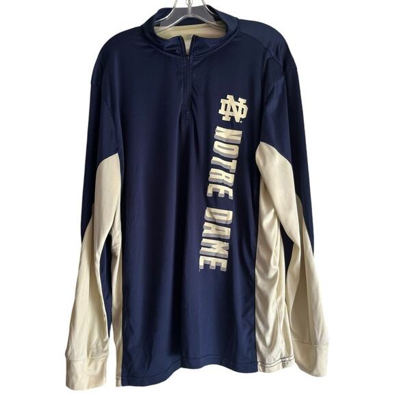 Notre Dame Fighting Irish Colosseum Athletics Quarter Zip Long Sleeve Shirt XL - Picture 1 of 7